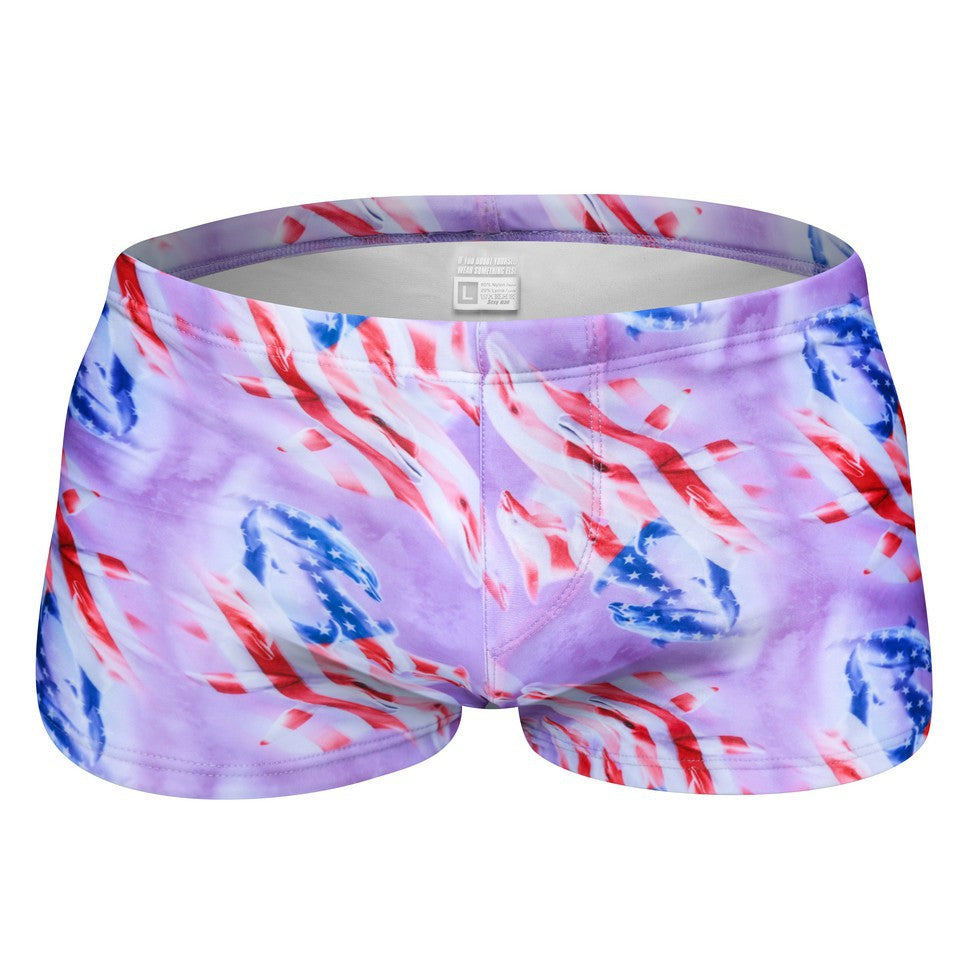 Mens Printed Quick Drying Surf  Stretch Swim Trunks