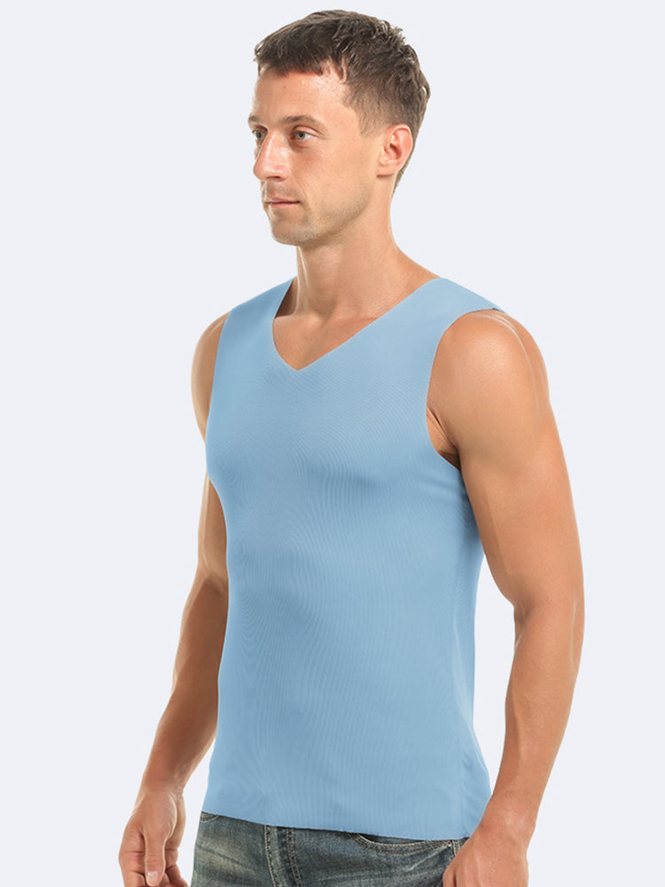 2 Pack Men’s Ice Silk Seamless Quick-dry Tanks