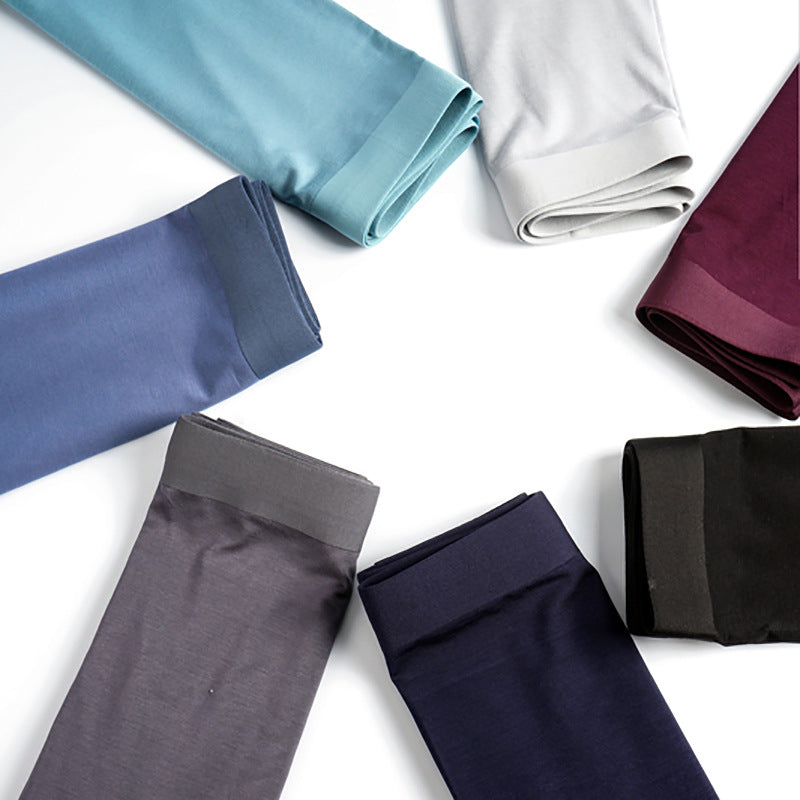 Modal Seamless Soft Mid-waist Boxer Briefs For Men