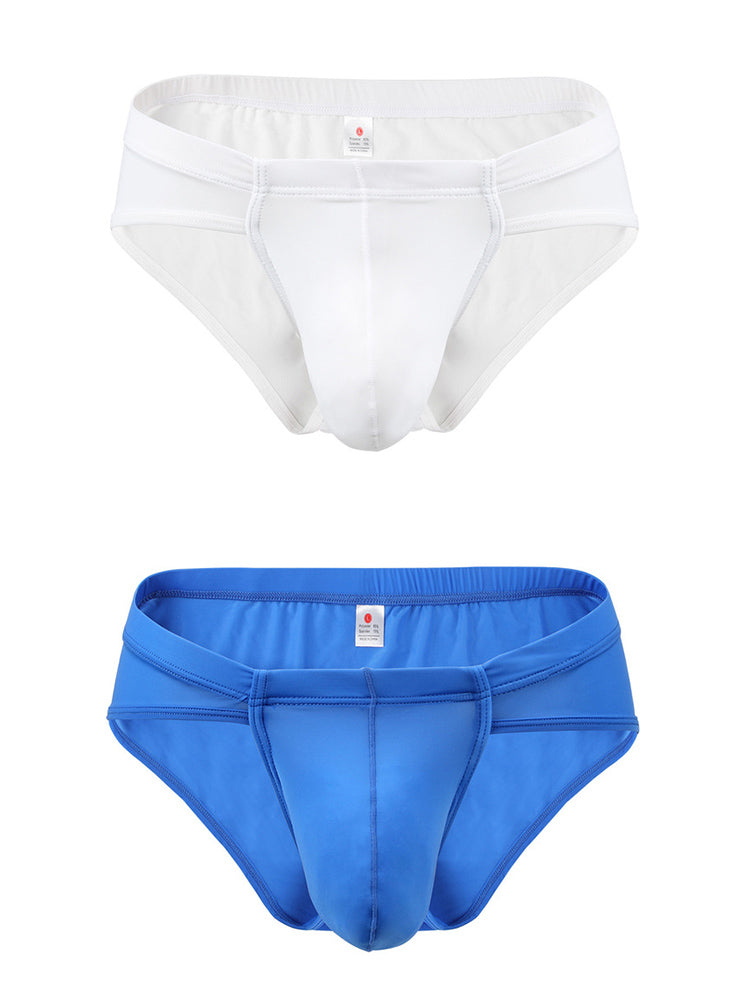 2 Pack Summer Bulge Enhance Ice Silk Underwear