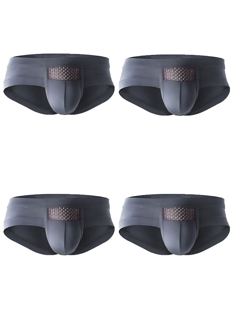 4 Pack Mens's Breathable U Convex Pouch Briefs