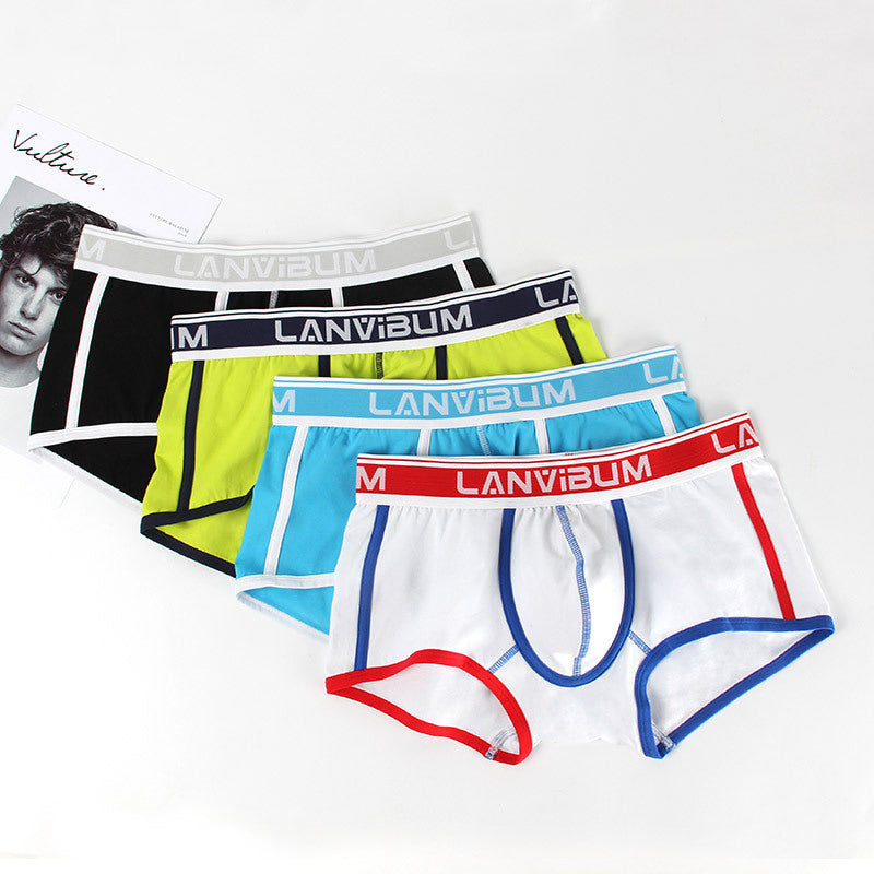 Mens Contrast Color Boxer Briefs