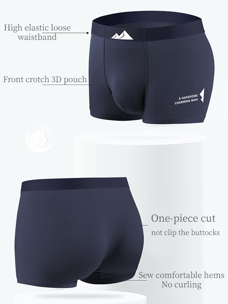 3 Pack Men's Breathable Modal Trunks Underwear