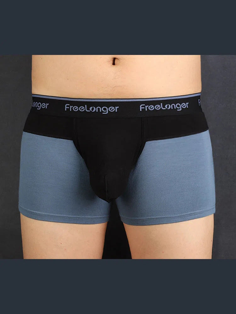 FreeLonger Men's Big Pouch Microfiber Breathable Trunks