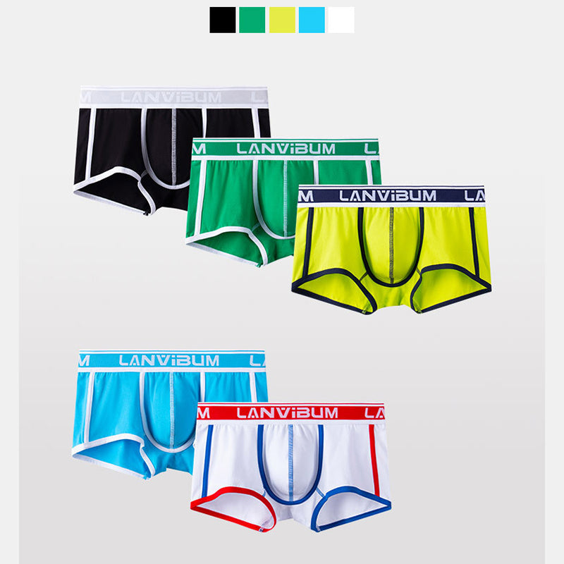 Mens Contrast Color Boxer Briefs