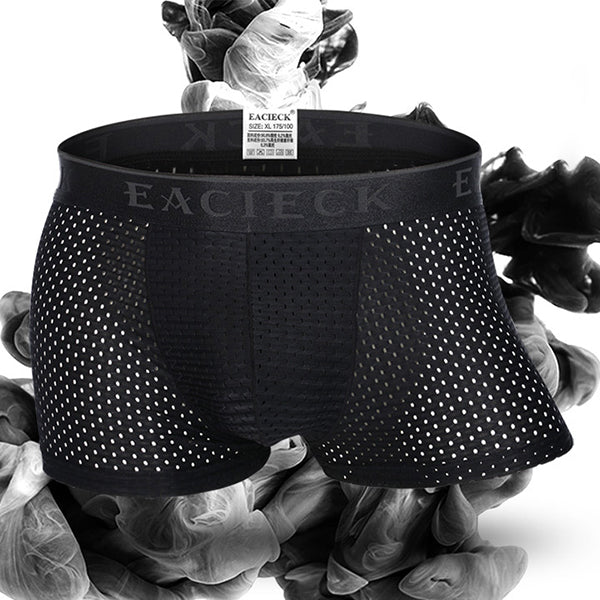 3Pcs Men's Mesh Thin Ice Silk Underwear