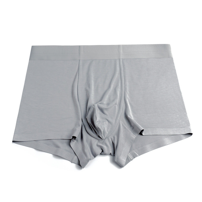 Modal Seamless Soft Mid-waist Boxer Briefs For Men