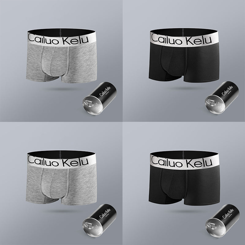 4 Pcs Men's Modal Individual package Boxer Briefs