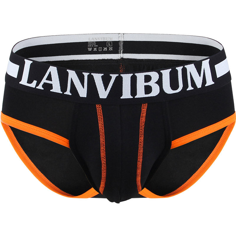 Men's Contrast Color Low Waist Briefs