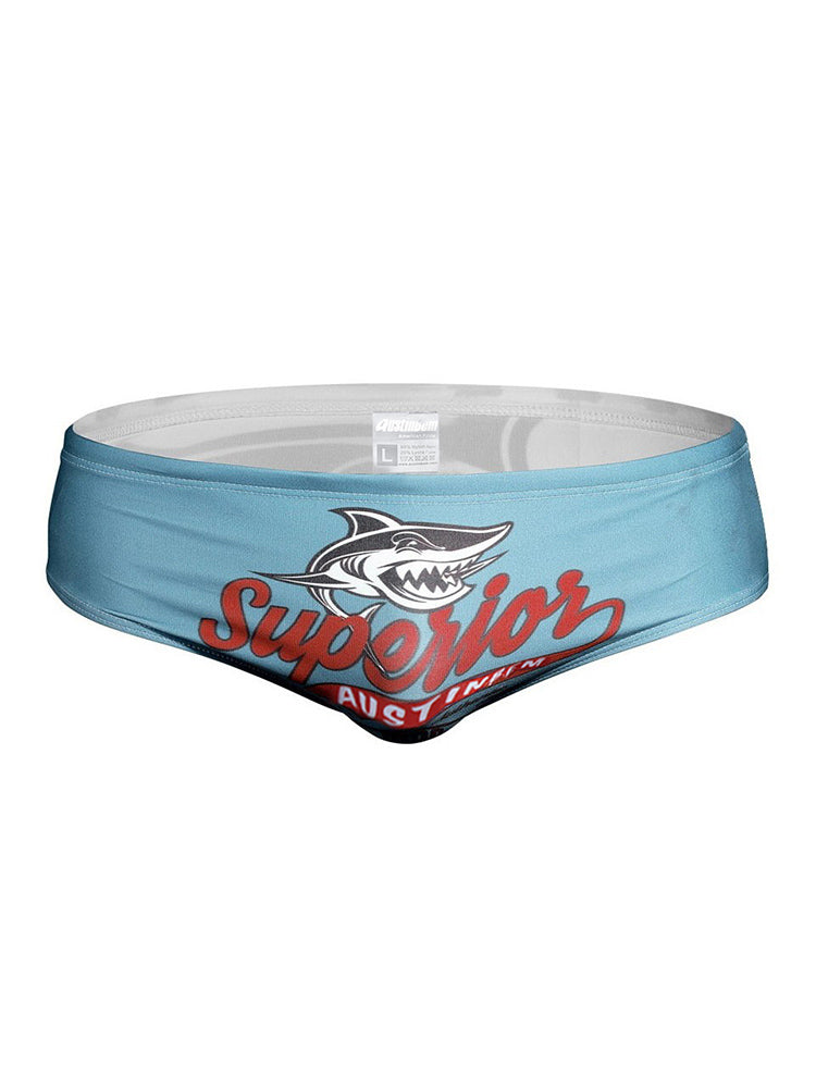 Men's Shark Printed Swimming Trunks