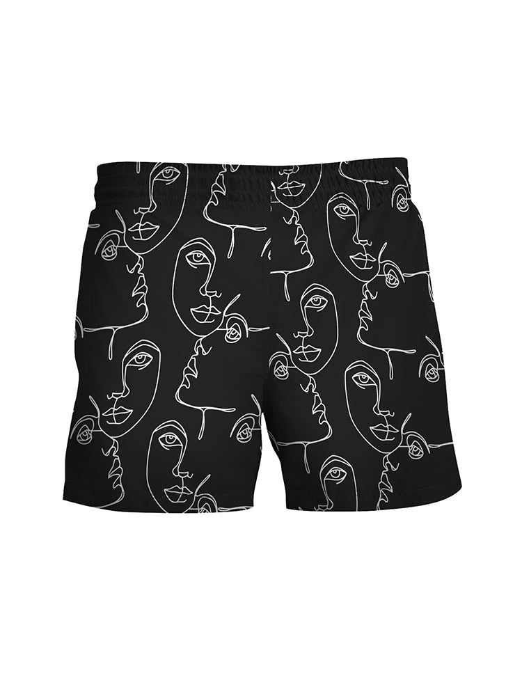 Mens Summer Printed Breathable Board Shorts