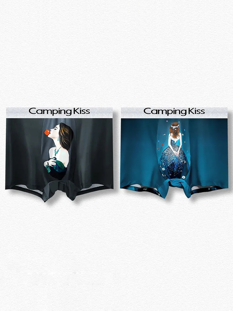 Men's Ice Silk Cartoon Breathable Trunks