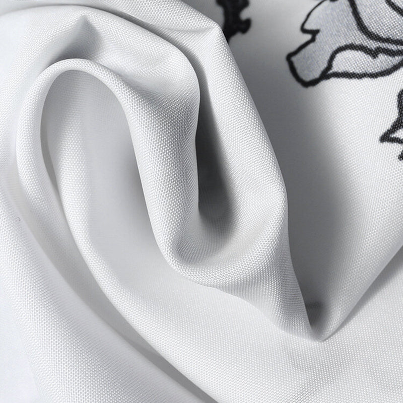 Mens Porcelain Floral Printed Short Sleeve Shirt