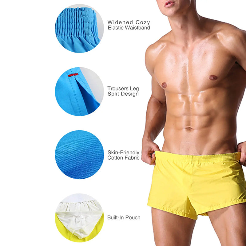 Casual Home Cotton Pouch Breathable Boxer Briefs for Men