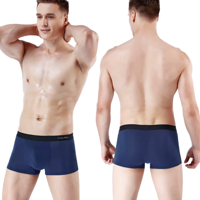 Mens Modal Breathable Solid Boxer Briefs