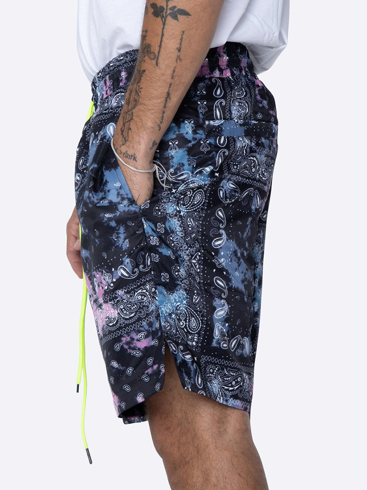 Men's Breathable Print Elastic Waist Beach Shorts
