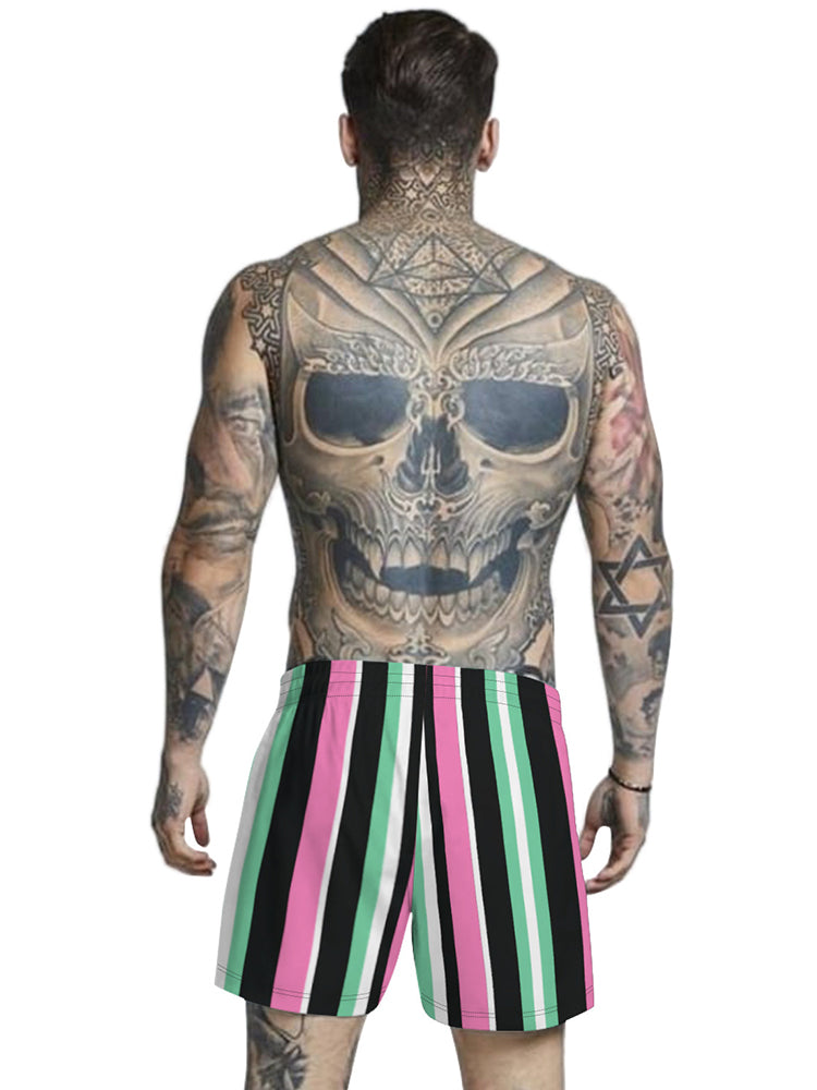 Mens Summer Printed Breathable Board Shorts