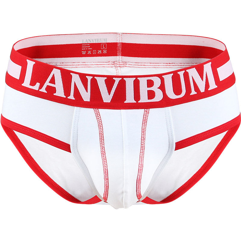 Men's Contrast Color Low Waist Briefs