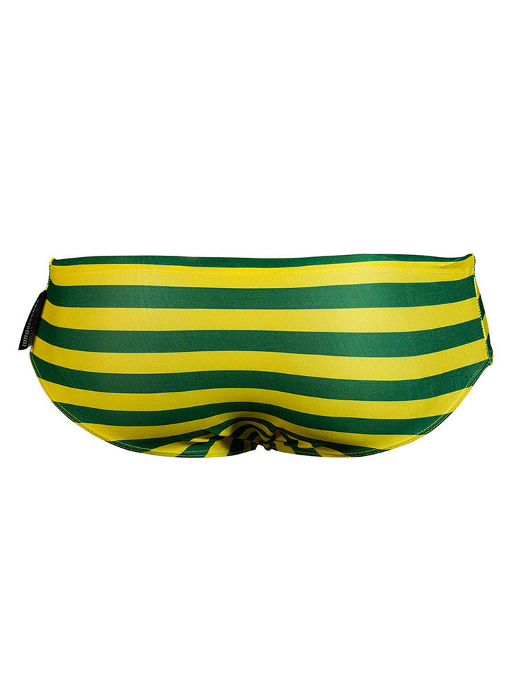 Mens Surfing Striped Swimming Briefs