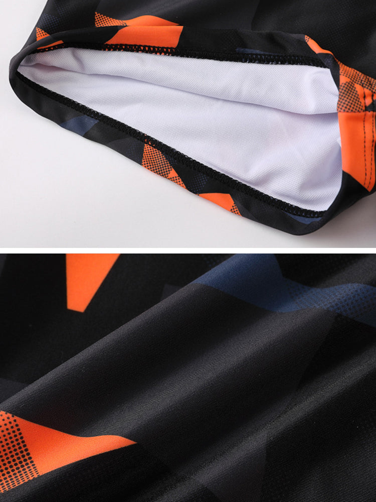 Mens Printed Lining Quick Dry Swim Trunks