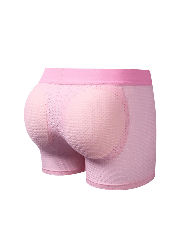 Sponge Cushion Mesh Buttock Boxer Briefs