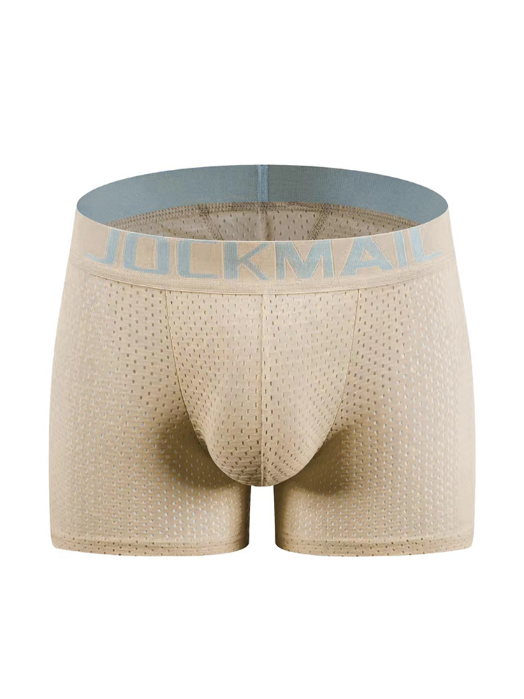 Sponge Cushion Mesh Buttock Boxer Briefs