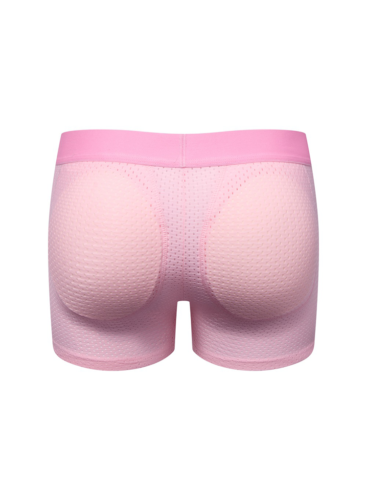 Sponge Cushion Mesh Buttock Boxer Briefs