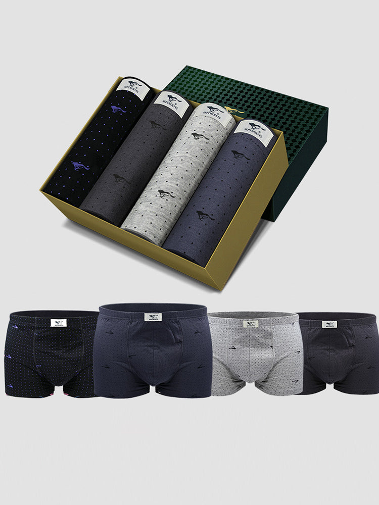 Men's All-cotton Breathable Boxer Briefs Set