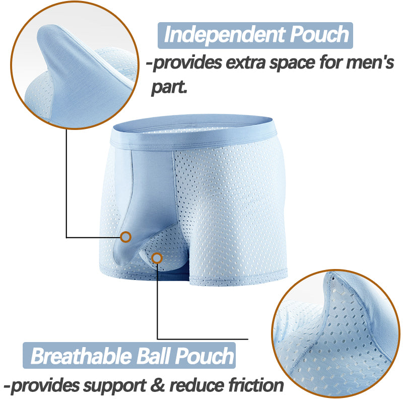 4 Pack Mesh Breathable Ball Support Underwear