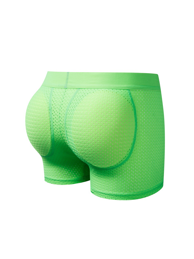 Sponge Cushion Mesh Buttock Boxer Briefs