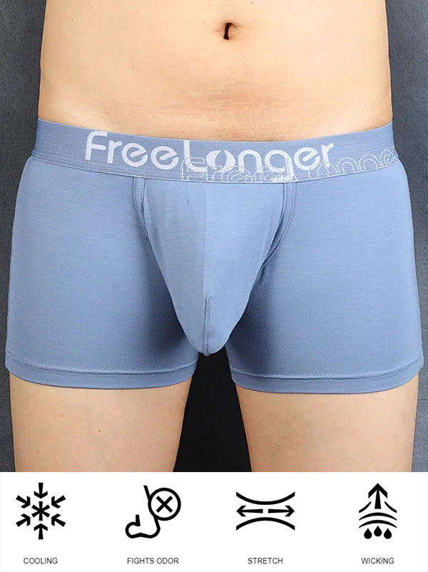 FreeLonger Men's Comfy Separate Big Pouch Boxer Briefs