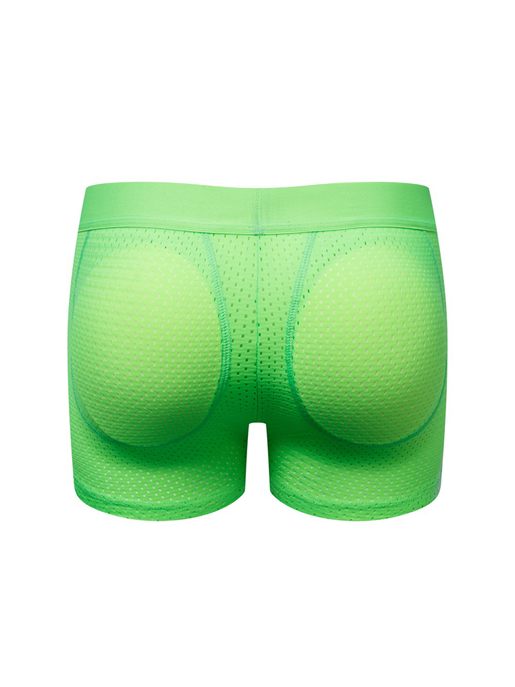 Sponge Cushion Mesh Buttock Boxer Briefs